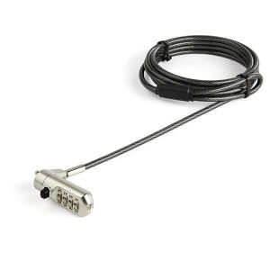 StarTech.com Cable de 2m de Seguridad para Ordenador Portátil - con Candado - para Ranura Nano - de Combinación