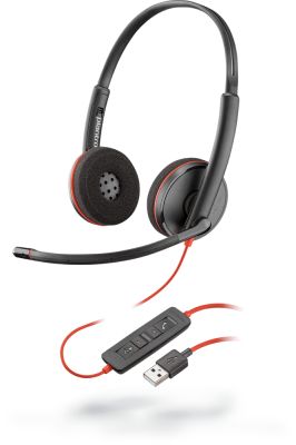 POLY Blackwire C3220 Auriculares Alámbrico Diadema Oficina/Centro de llamadas USB tipo A Negro