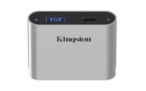 Kingston Technology WFS-USB hub de interfaz USB 3.2 Gen 1 (3.1 Gen 1) Type-C 5000 Mbit/s Plata