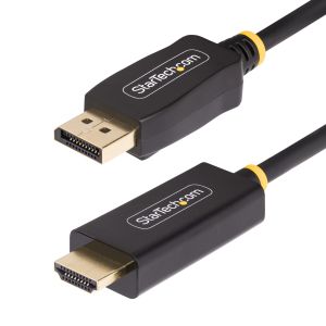 StarTech.com Cable Adaptador DisplayPort a HDMI de 3m con Conectores de Agarre - 4K 60Hz con HDR - Conversor de Vídeo Activo DP a HDMI 2.0b - Adaptador Activo de Vídeo DisplayPort a HDMI