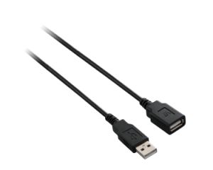 V7 Cable de extensión USB negro con conector USB 2.0 A hembra a USB 2.0 A macho 3m 10ft