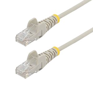 StarTech.com Cable de Red Ethernet CAT6 Delgado sin Enganches Gris de 7m - Cable RJ45 Snagless Slim 28AWG - Alambre de Cobre Puro - PoE 100W - con Alivios de Tensión - LSZH - Probado con Fluke