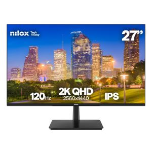 Nilox MONITOR 27 2K IPS 120 HZ HDMI Y DP pantalla para PC 68,6 cm (27") 2560 x 1440 Pixeles Quad HD LCD Negro