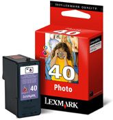 Lexmark Nr. 40 Photo Print Cartridge cartucho de tinta 1 Cartridge Original Foto negro