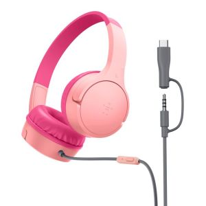 Belkin SoundForm Mini Auriculares Alámbrico Diadema Llamadas/Música USB Tipo C Rosa