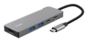 Trust 26062 hub de interfaz USB Tipo C Gris