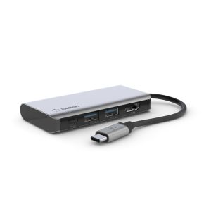 Belkin AVC006btSGY USB 3.2 Gen 1 (3.1 Gen 1) Type-C 5000 Mbit/s Plata