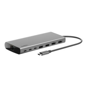 Belkin INC015BTSGY-CZ base para portátil y replicador de puertos Alámbrico USB 3.2 Gen 1 (3.1 Gen 1) Type-C Aluminio