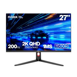 Nilox MONITOR 27 CURVO 200HZ 2K HDMI DP pantalla para PC 68,6 cm (27") 2560 x 1440 Pixeles LCD Negro