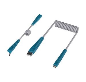 OtterBox EZGrab Cable Bundle USB A-Lightning & 1/8" Audio Space Speed, Space Speed Silver