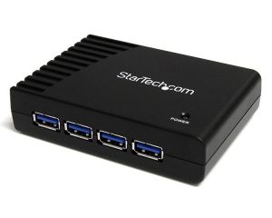 StarTech.com Adaptador Concentrador Hub Ladrón USB 3.0 Super Speed 4 Puertos Salidas PC Mac - Negro