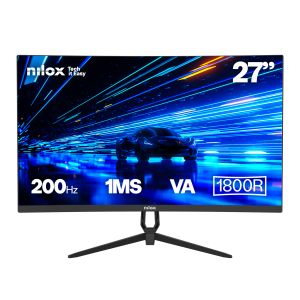 Nilox NXM27CRV2001 pantalla para PC 68,6 cm (27") 1920 x 1080 Pixeles Full HD LED Negro