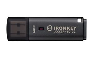Kingston Technology IronKey 64GB Locker Plus 50 G2, FIPS 197, AES-256