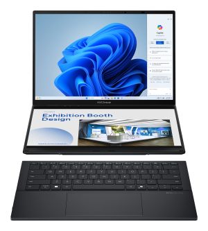 ASUS Zenbook Duo OLED UX8406CA-PZ166X - Ordenador Portátil 14" WQXGA+ 120Hz (Intel Core Ultra 9 285H, 32GB RAM, 1TB SSD, Arc 140T, Windows 11 Home) Gris Tintero - Teclado QWERTY español