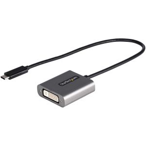 StarTech.com Adaptador USB C a DVI - Conversor Tipo Llavero USB Tipo C a DVI-D 1920x1200p - Convertidor USBC a Pantalla DVI - Conversor de Vídeo - Compatible con Thunderbolt 3 - con Cable de 30cm