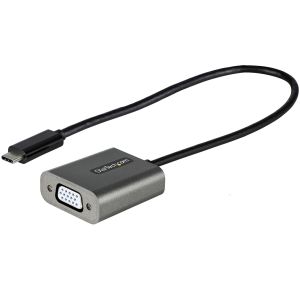 StarTech.com Adaptador USB C a VGA - Convertidor Tipo Llavero USB Tipo C a VGA 1080p - Convertidor USBC a Pantalla VGA - de Video de Modo Alt - Compatible con Thunderbolt 3 - con Cable de 30cm