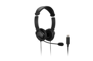 Kensington Auriculares Hi-Fi USB con micrófono y control de volumen