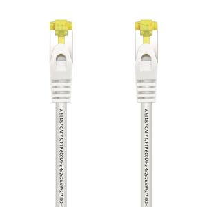 AISENS Cable De Red Latiguillo RJ45 LSZH Cat.7 600 MHz S/FTP PIMF AWG26, Blanco, 1.0 m