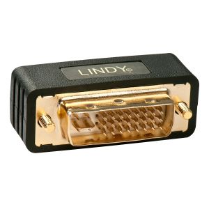 Lindy 41099 cambiador de género para cable DVI-I DVI-D Negro
