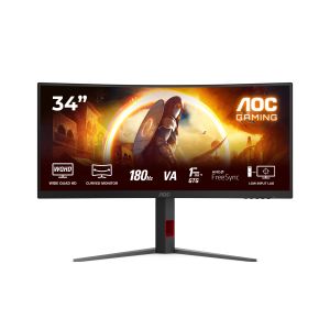 AOC G4 CU34G4 pantalla para PC 86,4 cm (34") 3440 x 1440 Pixeles Wide Quad HD LED Negro, Rojo