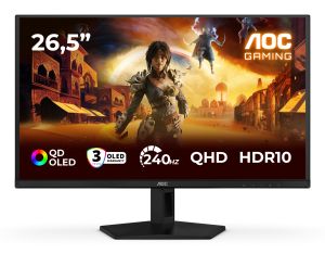 AOC G4 Q27G41ZDF pantalla para PC 67,3 cm (26.5") 2560 x 1440 Pixeles Quad HD QD-OLED Negro, Rojo