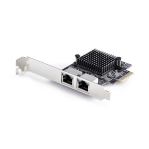 StarTech.com Tarjeta de Red Ethernet PCI Express de 2 Puertos Gigabit 5G - Tarjeta Adaptador Ethernet PCI-E Chipset RTL8126 - Tarjeta LAN 5G/2.5G/1G/100M/10M - Windows/Linux - TAA