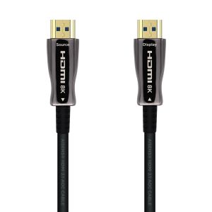 AISENS Cable HDMI V2.1 AOC Ultra Alta Velocidad / HEC 8k@60Hz 4k@120Hz 4:4:4 48Gbps, A/M-A/M, Negro, 20m