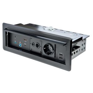 StarTech.com Caja de Conectividad para Mesa de Juntas - Módulo de Conexiones con Docking Station y Alimentación