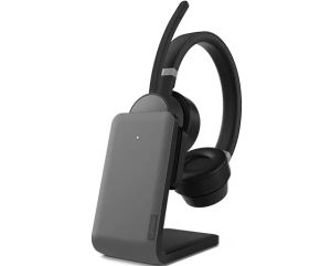 Lenovo Go Wireless ANC Auriculares Inalámbrico y alámbrico Diadema Oficina/Centro de llamadas USB Tipo C Bluetooth Base de carga Negro