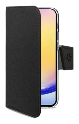 Celly WALLY funda para teléfono móvil 17 cm (6.7") Funda cartera Negro