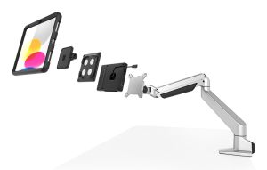 Compulocks 660REACHVHBMM01H01 mueble y soporte para dispositivo multimedia Negro, Plata Tableta Carro para administración de tabletas