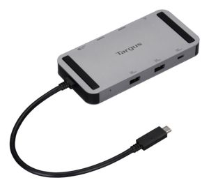 Targus DOCK429GL base para portátil y replicador de puertos Alámbrico USB4 Plata