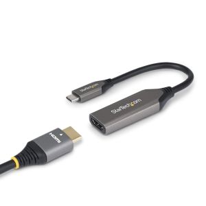 StarTech.com Adaptador USB-C a HDMI - USB Tipo C - 8K60Hz/4K120Hz - Compatible con Thunderbolt/USB4 - Conversor USB C a HDMI 2.1 - HDR10+ - Cable de 20cm