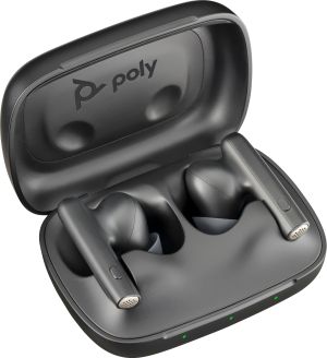 POLY Auriculares Voyager Free 60 de color negro carbón + Cargador básico