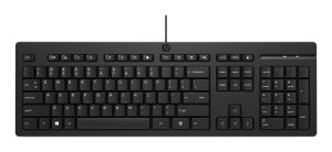 HP 125 Wired Keyboard (Bulk) teclado Oficina USB Negro