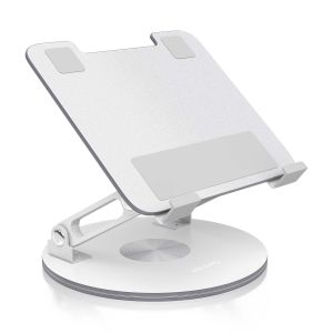 AISENS Soporte de Sobremesa Giratorio Ajustable Para Portatil / Tablet 7-13, Plata