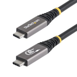 StarTech.com Cable USB4 3m - Cable USB-C Certificado USB-IF - 20Gbps - PD 240W EPR - 4K120 - DP 2.1 - Cable USB Tipo C - Recubrimiento de TPE - Negro