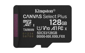 Kingston Technology 128GB micSDXC Canvas Select Plus Gen3 150R A1 (Adaptador de SD no incluido)