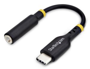 StarTech.com Adaptador de Audio USB-C a 3,5mm TRRS Minijack - Adaptador de Audio USB Tipo C para Auriculares con Micrófono - DAC de 32bits - de Portátil/Móvil/Tablet - Compatible con USB-C/Thunderbolt