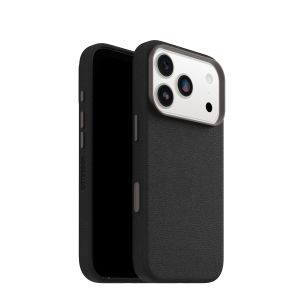 OtterBox Symmetry Cactus Leather Series para Apple iPhone 17 Pro, Noir Ash