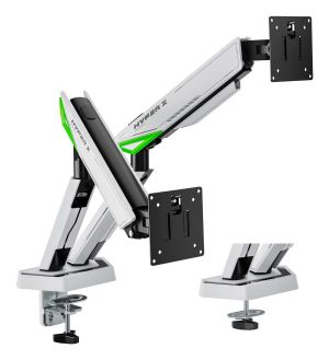 AISENS DT38TSR-345 soporte para monitor 96,5 cm (38") Escritorio Negro, Blanco