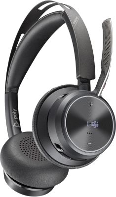 POLY Auriculares Voyager Focus 2 USB-C-C con certificación Microsoft Teams + adaptador USB-C/A