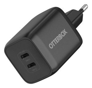 OtterBox Cargar Rápidamente | Estándar, USB-C Doble Puerto Cargador de Pared, Euro (C), Black