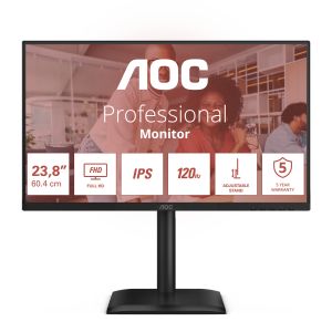 AOC 24E4U pantalla para PC 60,5 cm (23.8") 1920 x 1080 Pixeles Full HD LED Negro
