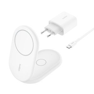 Belkin BoostCharge Auriculares, Smartphone Blanco USB Cargador inalámbrico Carga rápida Interior