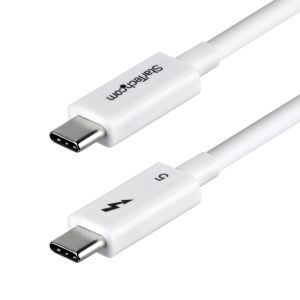 StarTech.com Cable Thunderbolt 5 Certificado de 50cm - 80Gbps/120Gbps - 8K60Hz - PD 240W - Cable Thunderbolt Certificado - Compatible con Thunderbolt 4/USB4/USB-C/USB Tipo C - Blanco