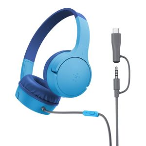 Belkin SoundForm Mini Auriculares Alámbrico Diadema Llamadas/Música USB Tipo C Azul