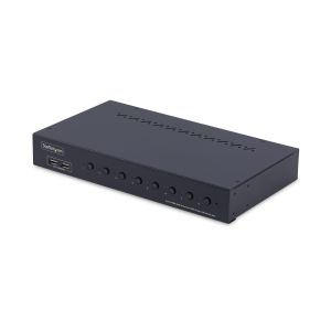 StarTech.com Switch KVM de 8 Puertos HDMI 4K 60Hz - Conmutador KVM HDMI 2.0 con Kit de Montaje 1U para Rack - con Hub USB de 4 Puertos - Conmutado por Botón y Teclas de Acceso Rápido - TAA