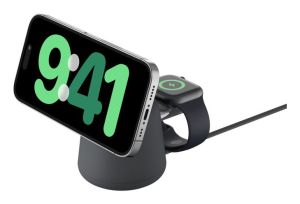 Belkin BoostCharge Pro Auriculares, Smartphone, Reloj inteligente Carbón vegetal Corriente alterna Cargador inalámbrico Carga rápida Interior