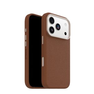 OtterBox Symmetry Cactus Leather Series para Apple iPhone 17 Pro, Desert Saddle